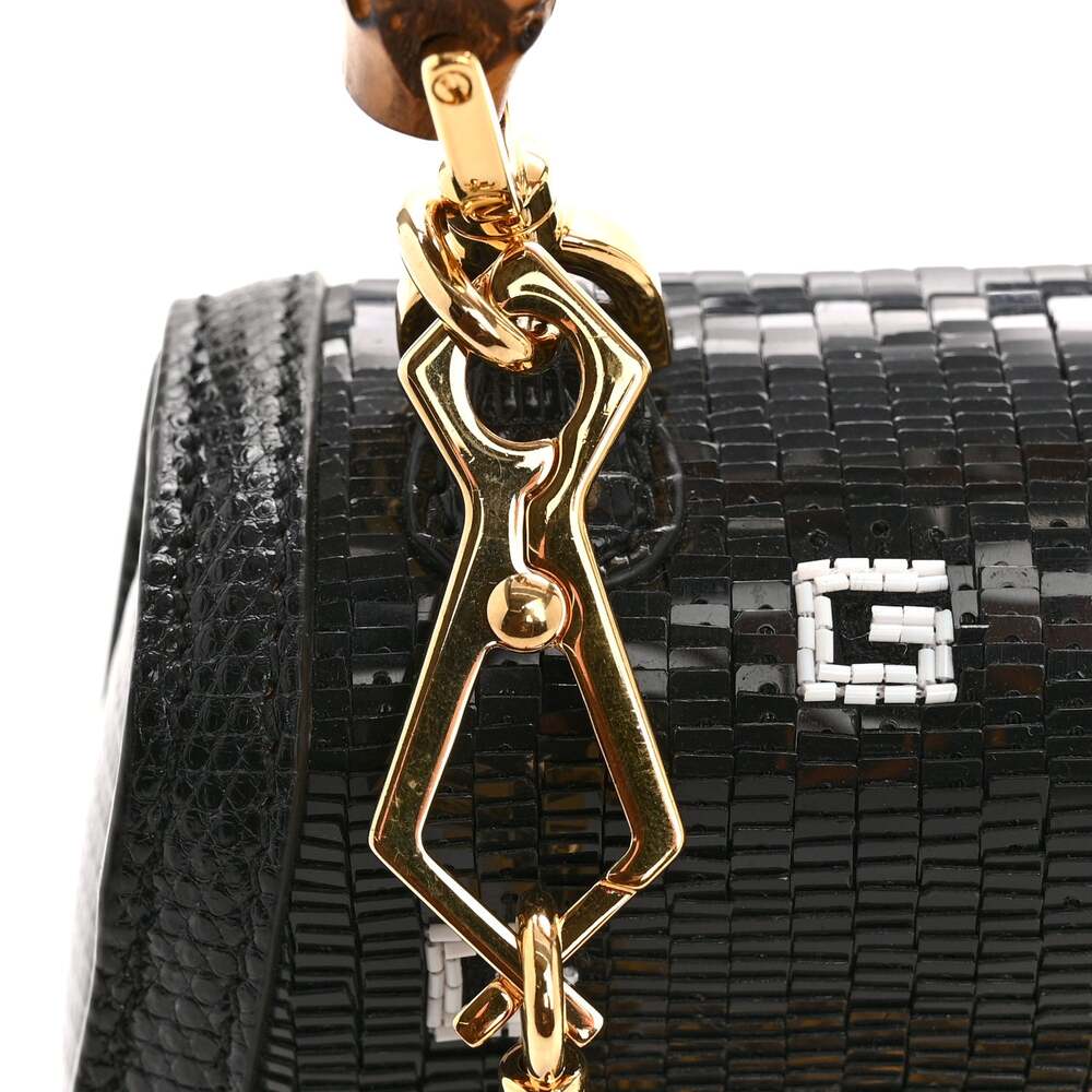 Gucci Sequin Lizard Embossed Gg Mini #294135G18B - Picture 11 of 11